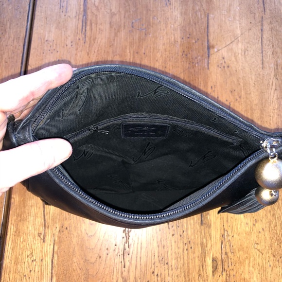 Vintage Black Leather Genny Clutch - Picture 3 of 4